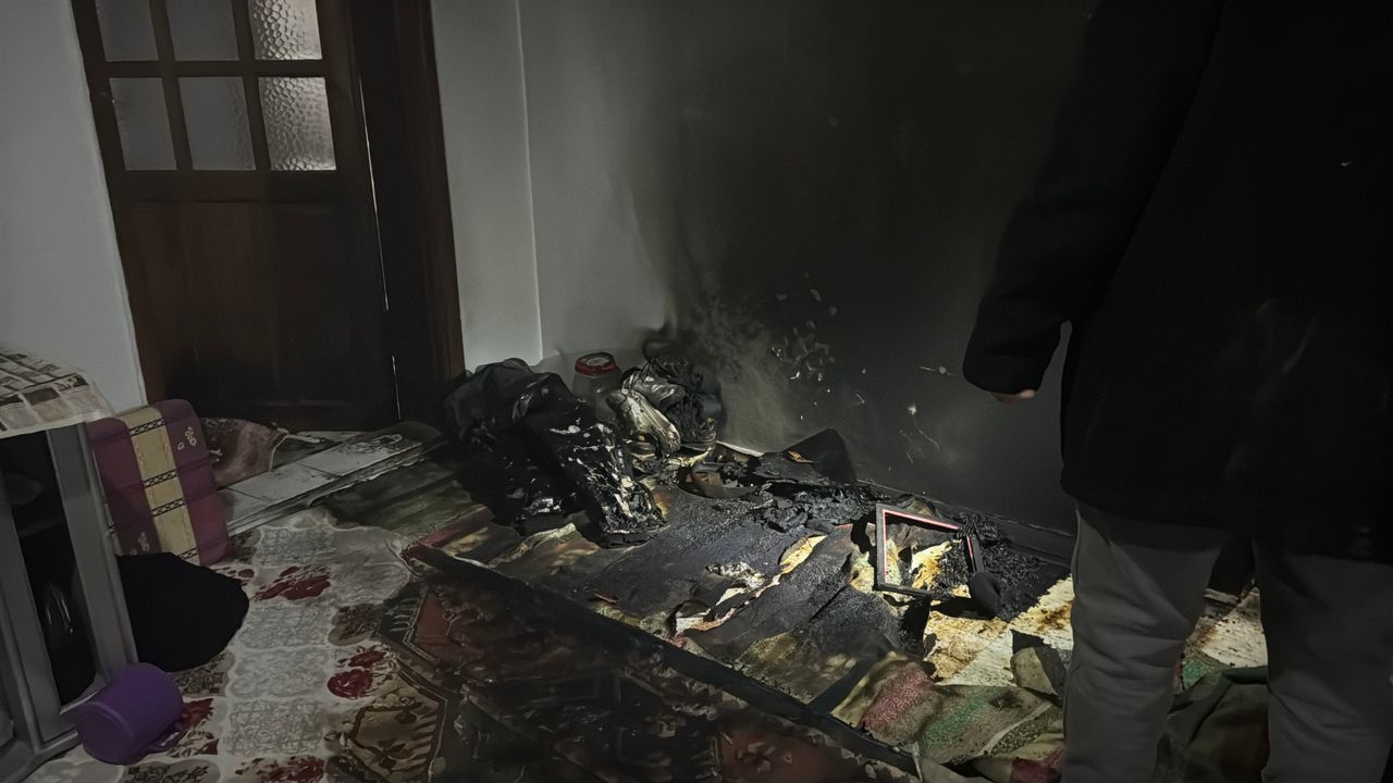 Uzaklaştırma kararı olan damat, kayınvalidesinin evini ateşe verdi