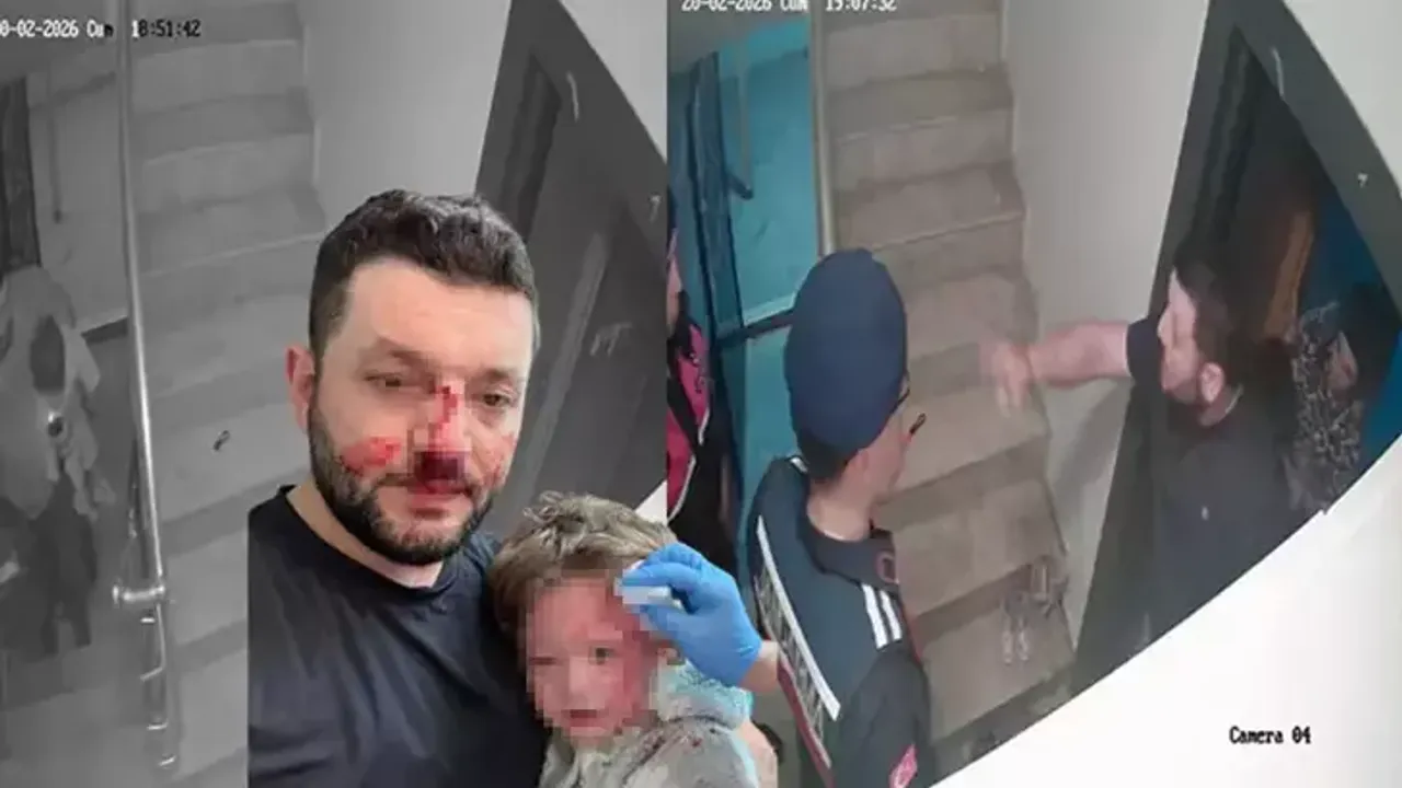 İkra bebek ile babasının darbedildiği olaya ilişkin yeni görüntüler!