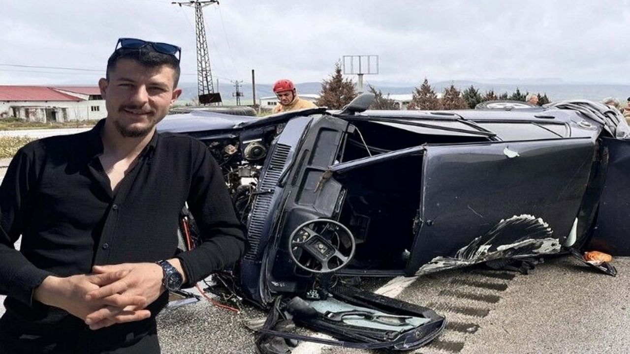 Kahreden kaza: Takla atan otomobilin sürücüsü öldü!